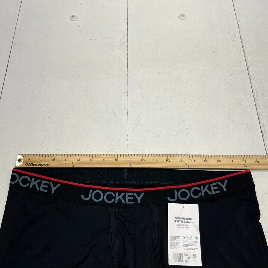 Jockey Black Long Leg Boxer Briefs Mens Size XXL NEW - beyond exchange
