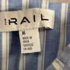 The Rail Blue White Striped Short Sleeve Button Up Shirt Men Size XL