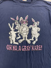 Vintage Healthknit Oh No, A Gray Hare Navy Blue T Shirt Size XL*
