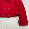 Tulle Red Wool Double Breasted Peacoat Jacket Women’s Size Large