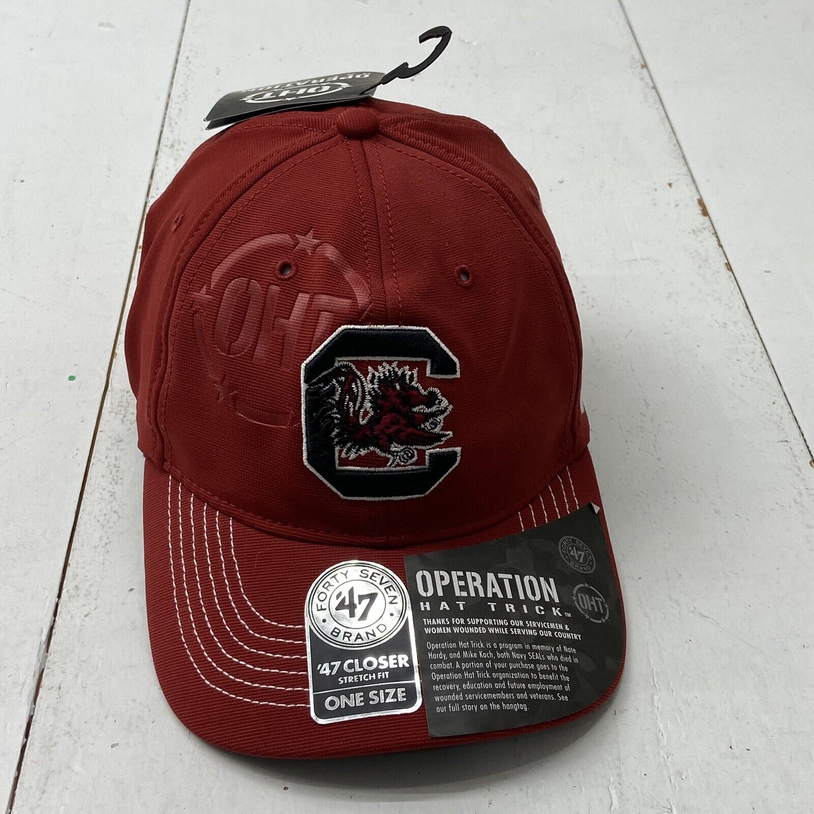 ‘47 Brand South Carolina Gamecocks NCAA Fitted Hat Adult One Size Stretch NEW
