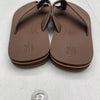 Gap Kids Brown Faux Leather Flip Flops Youth Boys Size 1 New