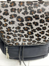 Donald J Pliner Cheetah Print￼ Calf Hair Flap Black Backpack Bag NWOT