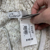 Curio Womens white thick knit Full zip sweater size Large