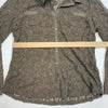 Nic+Zoe Womens Brown Floral Lace Long Sleeve Top Size XL