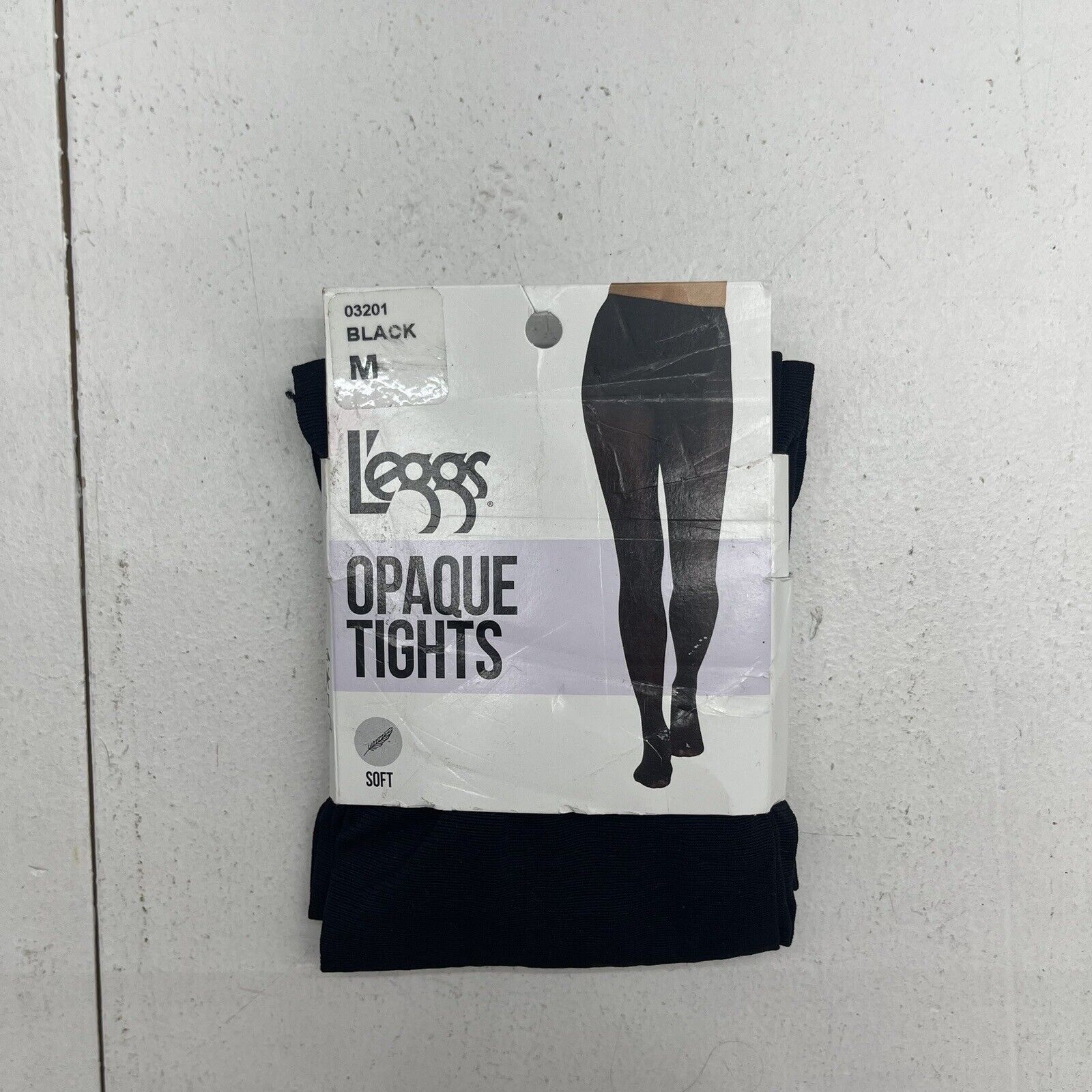 Leggs Black Soft Opaque Tights Women's Size Medium New - beyond exchange