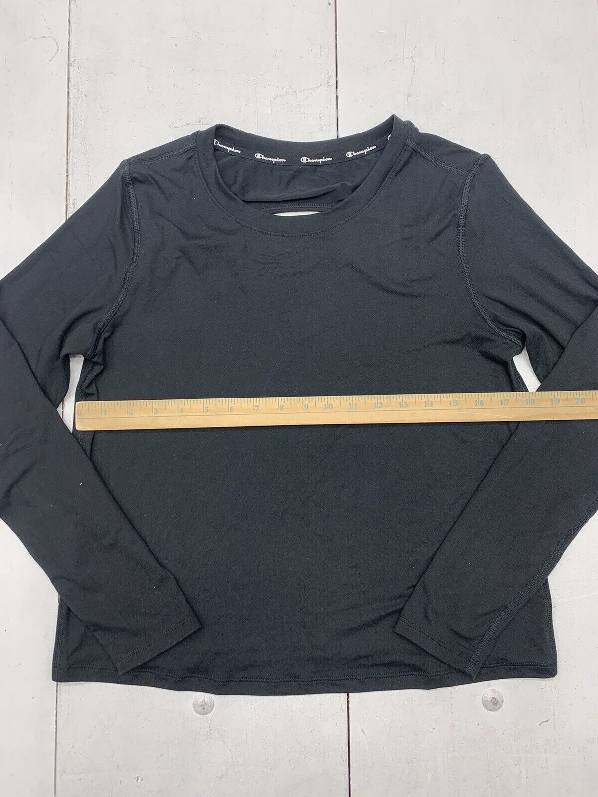 Champion Womens Black Long Sleeve Athletic Shirt Size Small - beyond  exchange