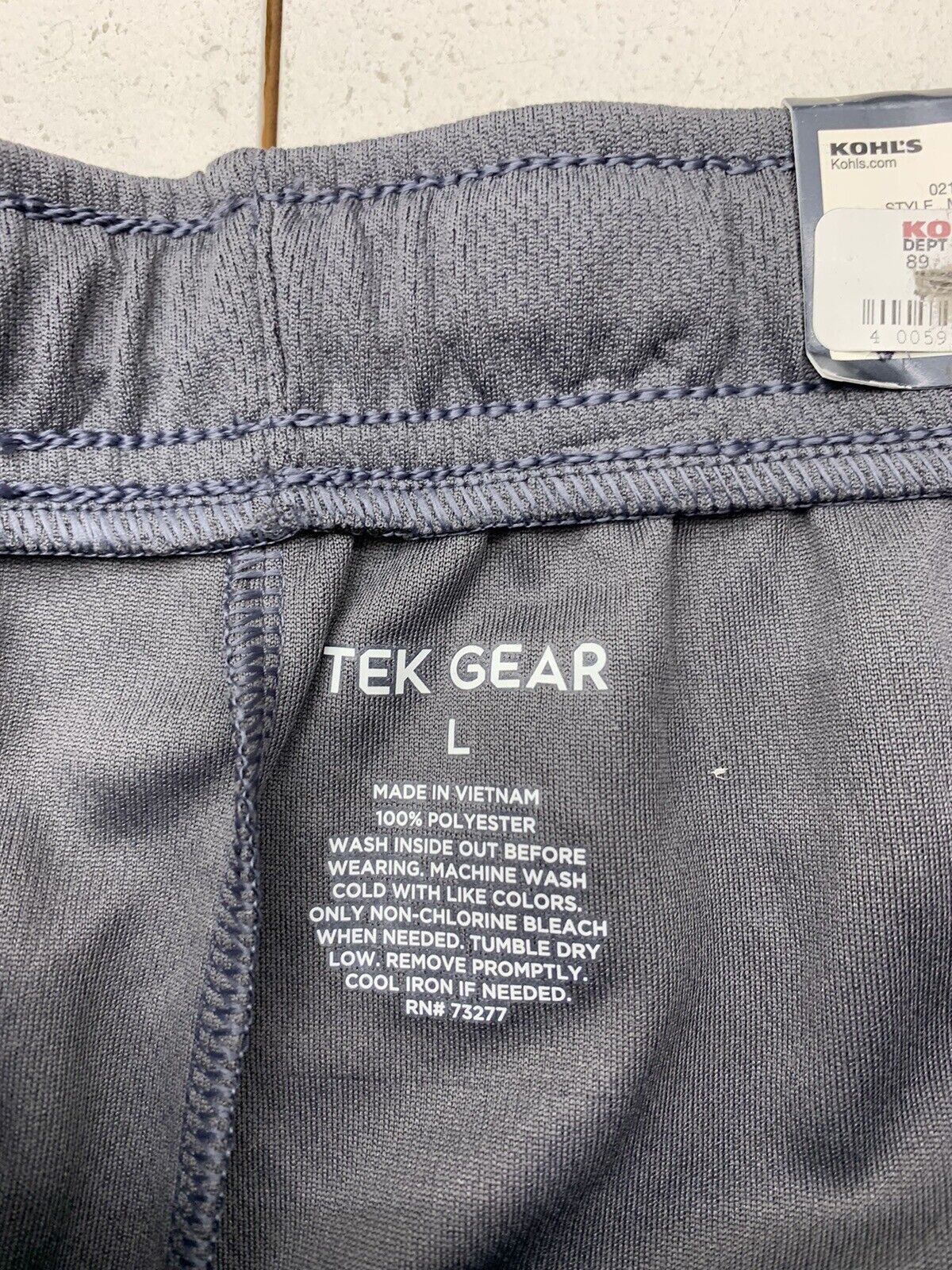 Tek Gear Mens Grey Mesh Athletic Shorts Size Large - beyond exchange