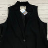 Rachel Roy Black Sleeveless 1 Button Island Hopper Vest Side Laces Women Size 1X