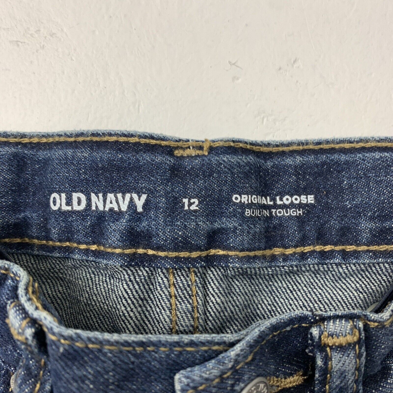 Old Navy Kids Blue Denim Straight Leg Jeans boys Size 12 - beyond exchange
