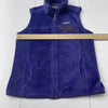 Patagonia Retool Worn Wear Purple Fleece Zip Up Vest Women’s XS