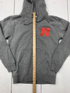 Nebraska Cornhusker Mens Gray Fullzip Jacket Size Medium