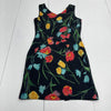 Vintage John Roberts Black Floral Shift Sleeveless Dress Women’s Size 6
