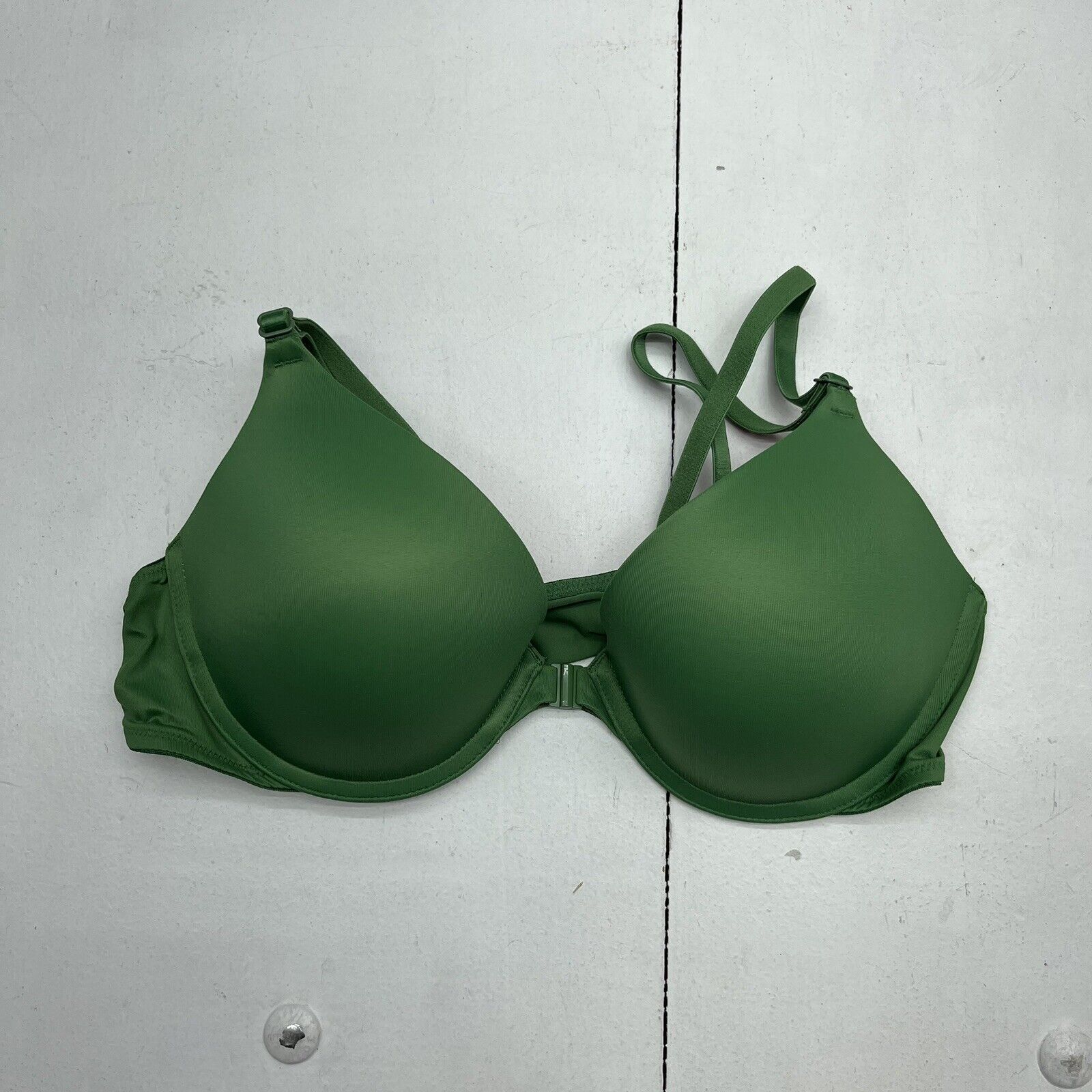 PINK Forest Green Wear Everywhere Front Close Push-Up Bra Women's Size -  beyond exchange