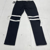 Decibel Black Cargo Strap Denim Jeans Mens Size 36x32 New