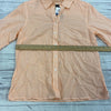 Pendleton Orange 3/4 Sleeve Button Up Shirt Blouse Women Size L NEW