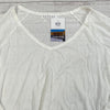Velvet White Long Sleeve Tunic T-Shirt Women Size L Made In USA