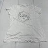 Salon Maven Screen Print White Short Sleeve T Shirt Women’s Size Large