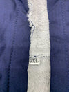 Womens Dark Blue Sherpa Lined Full zip Jacket Size 2XL