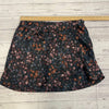 Abercrombie and Fitch Black Satin Floral Wrap Mini Skirt Women’s Size Large New*