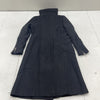 Reiss Roxi Wool Blend Coat Asymmetrical Zipper Open Collar Coat Black Women’s 6