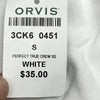 Orvis White Perfect Crew Neck Short Sleeve T-Shirt Women Size S Classic Fit NEW