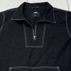 Vans Black 1/4 Zip Up Pullover Jacket  Side Zip Men Size M