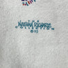 Vintage Oneita White Pullover Graphic Las Vegas Sweater Men Size L Made In USA
