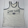 VINTAGE Signet Grey Striped Lake Tahoe Tank Top Made In USA 1992 Men Size L / XL