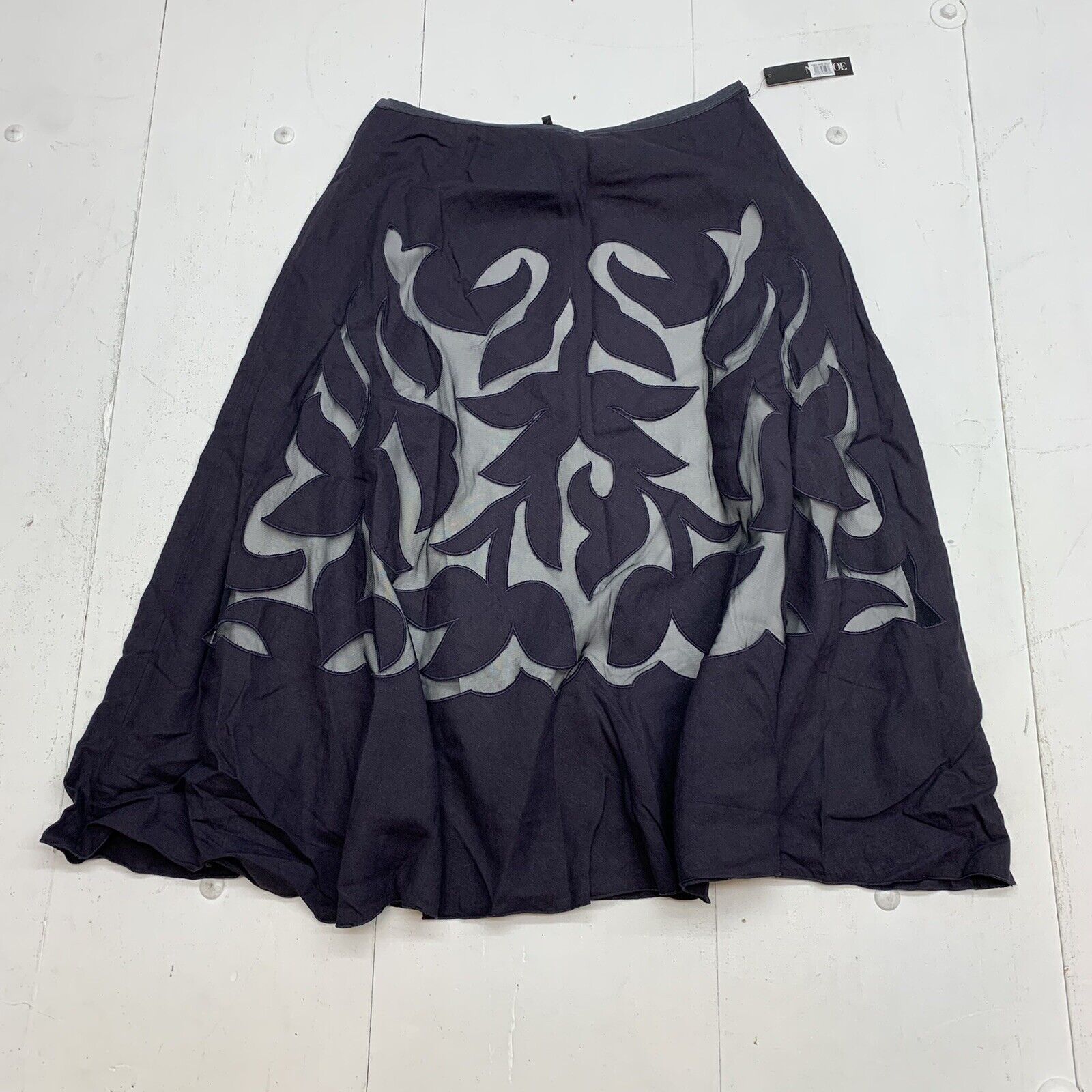 Nic + Zoe Womens navy Blue Long Skirt size 12