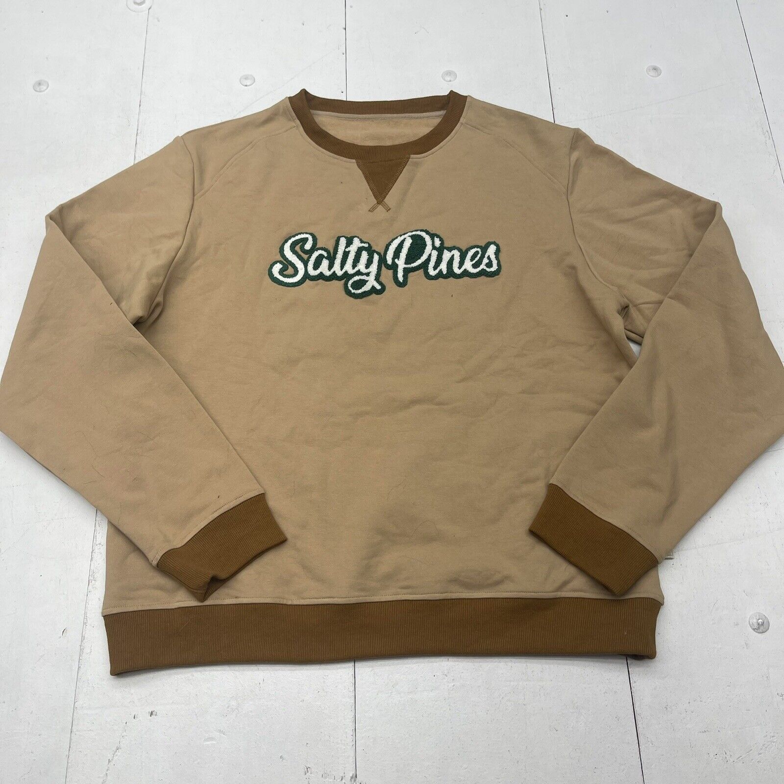 Salt & Pine Brown Salty Pines Embroidered Crewneck Sweatshirt Women’s XXL