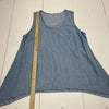 Soft Surroundings Timely Blue Chambray Flowy Sleeveless Tank Top Women’s XL