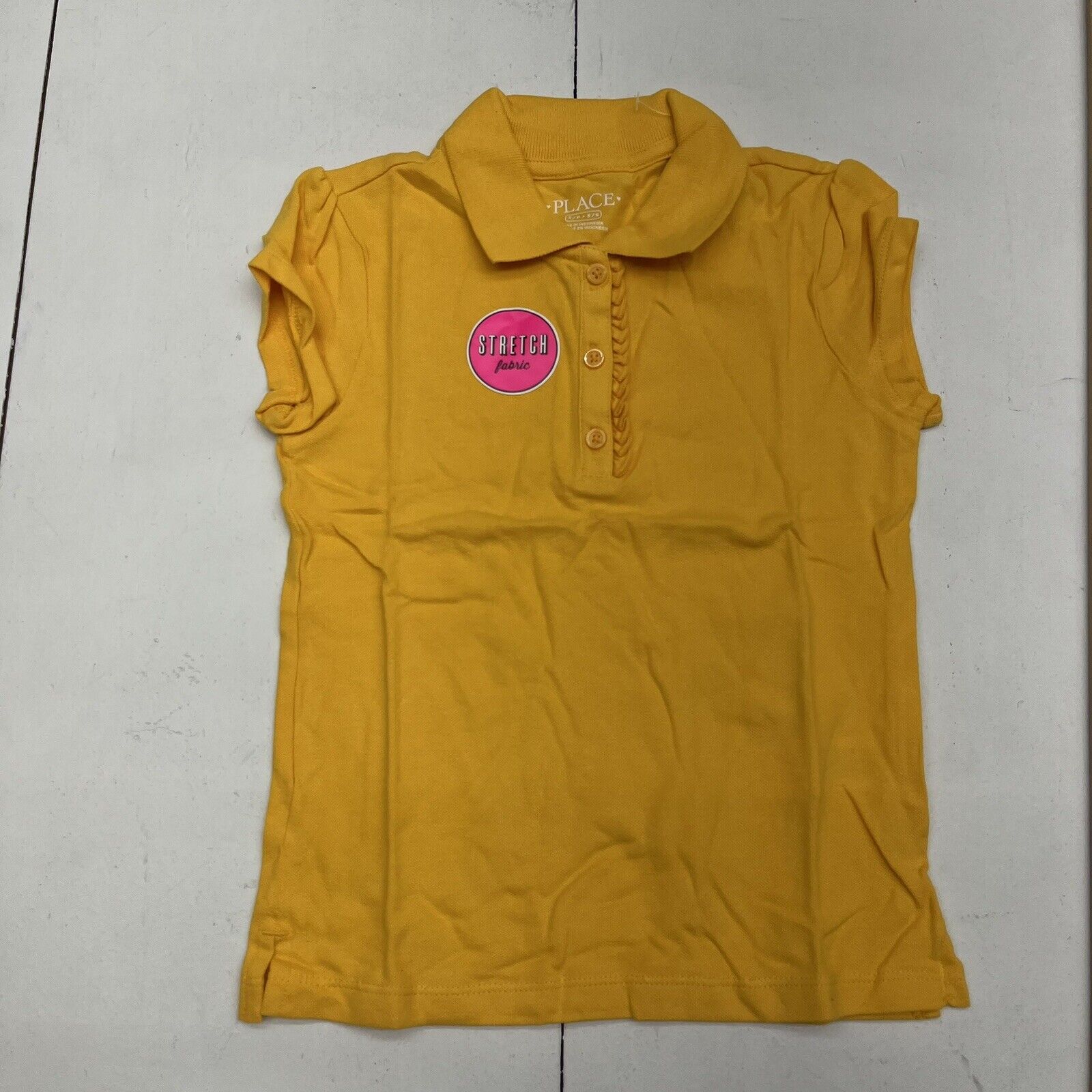 The Children’s Place Yellow Pencil Polo Girls Size Small (5/6) NEW