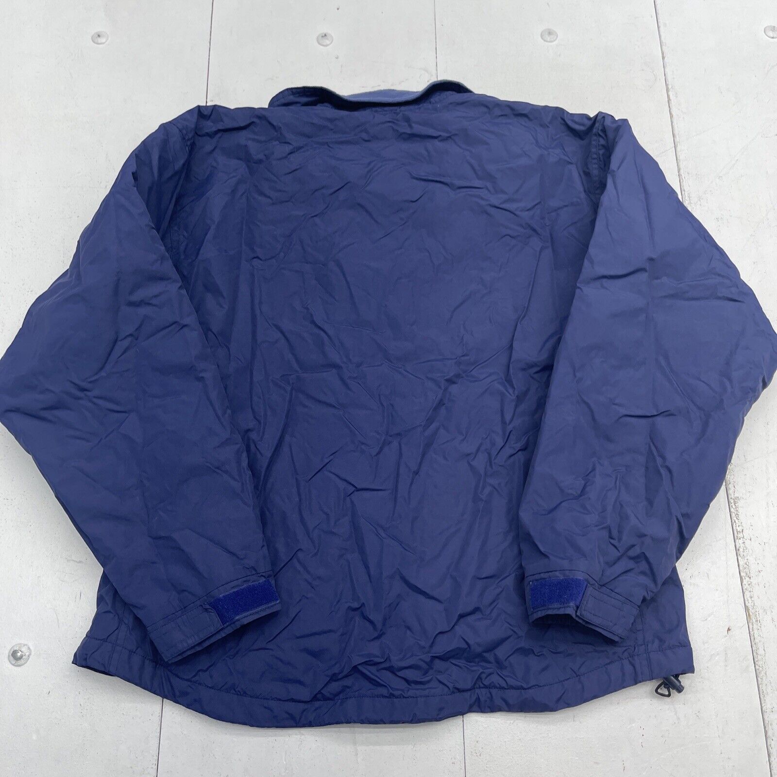 Columbia Blue Nylon Fleece Lined Zip Up Jacket Women's Size Large