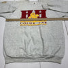 Vintage Fruit Of The Loom Grey H&amp;H Color Lab Crewneck Sweater Size XXL