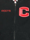 ROOTS Canada 73 Zip Up Black Hoodie Sweater Jacket Men Size XS *