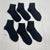 October Elf Black Ankle Thin Crew Socks Mens 6 Pack OS New