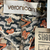 Veronica M Boutique Brown Print Pants Flare Leg Skinny Fit Women Size XL NEW