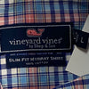 Vineyard Vines Blue Pink Plaid Long Sleeve Button Up Slim Fit Murray Shirt Men S