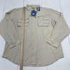 Islamorada Flats By Quest Tan Long Sleeve Fishing Shirt Mens Size XL New
