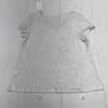 Eileen Fisher V Neck Easy Linen Shimmer Silver  Tee Women’s Large New