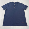 Brooks Brothers 1818 Navy 1/4 Button Short Sleeve Tee Mens Size Large