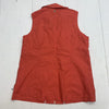 Chicos Womens Orange Full zip Vest Size 3