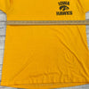 Vintage Jerzees Iowa Hawks NCAA Yellow Short Sleeve T-Shirt Adult Size L Made In