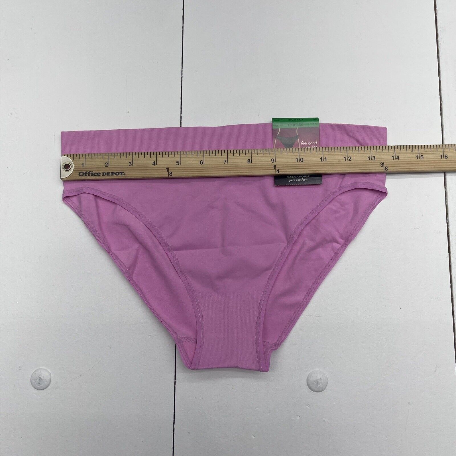 Maidenform High Leg Seamless Pink Underwear Womens Size Large New
