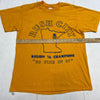 Vintage Stedman 1989 Yellow Graphic Short Sleeve T-Shirt Men Size L Rush City