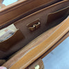 JACK GEORGES Tan Leather Shoulder Laptop Briefcase Tote Bag New