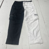 SHEIN Black White EMRG Flap Pocket Drawstring Cargo Pants Mens XL
