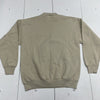 VINTAGE Tultex Tan Winter Front Graphic Crewneck Sweatshirt Women Size L