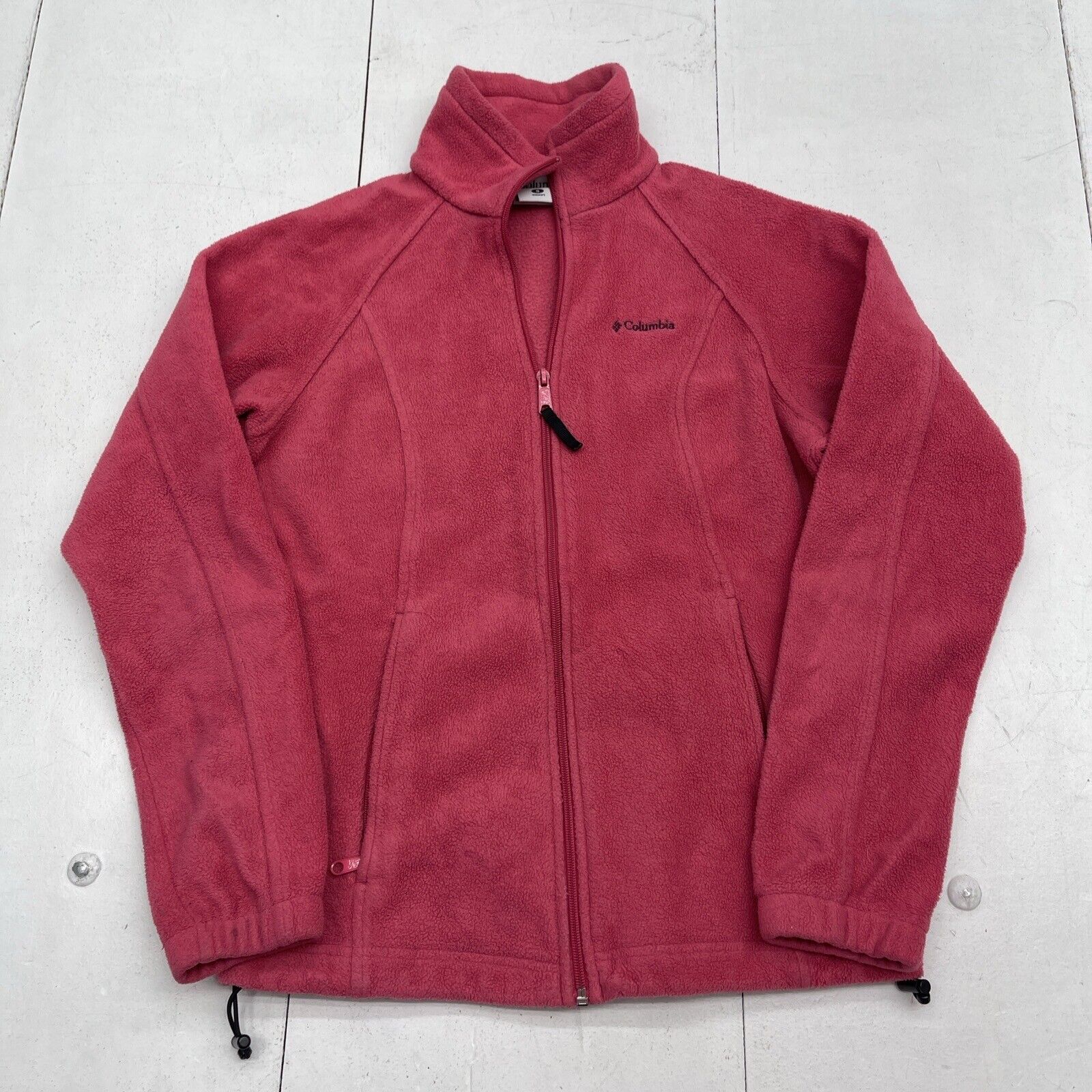 Columbia Pink Fleece Zip Up Jacket Women’s Size Small*